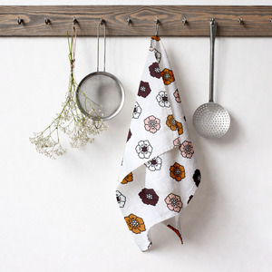 Essuie-tout de cuisine imprimé, absorbant, sans peluches, design personnalisé, en lin. - Product Image 6