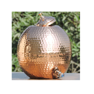Distributeur d'eau en cuivre pur de haute qualité avec couvercle en cuivre, luxueux pour la décoration intérieure, pot de stockage d'eau martelé - Product Image 3