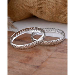 Meera Jaipur Paridhi <b>Fine</b> Silver <b>Bangle</b> - Product Image 1