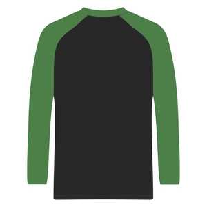 Chemise à manches longues raglan noire Iota Phi Lambda Sorority avec manches vert émeraude, vêtement à lettres grecques, haut décontracté pour femme, qualité supérieure - Product Image 2