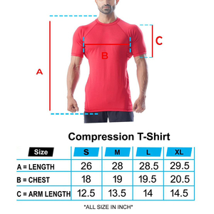 Men Compression Men's T-Shirts Athletic <b>Tight</b> Fit Gym Wear Moisture Wicking Fabric Stretch Performance Tee Muscle Support - Product Image 4