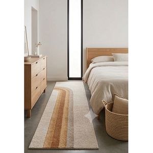 Modern Hand Tufted <b>Runner</b> Rug Abstract Arch Pattern Wool Cotton Hallway Carpet Contemporary Bedroom Floor Decor Mat Sale - Product Image 3