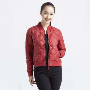 <b>Women</b> Quilted Bomber <b>Jacket</b> Lightweight Puffer Zipper Outerwear Slim Fit Warm <b>Packable</b> Winter Coat For Ladies - Product Image 1
