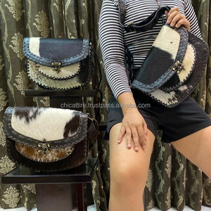 Sac à main en cuir de vachette véritable sac à bandoulière sac à bandoulière élégant vente chaude cheveux sur peau fourrure sac à bandoulière pour femmes multi-usage - Product Image 4