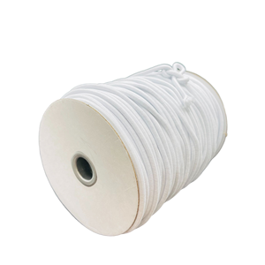 White Braided Nylon Drawcord 16 Strand Round Cord for <b>Bags</b> High Tenacity Sewing Cords - Product Image 1