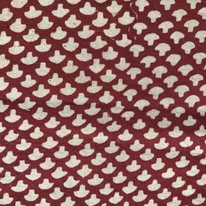 Tela de Algodón Estampada a Mano al por Mayor |   Tela de Algodón Indio Roja con Estampado Buta Pequeño, Venta al por Mayor en Jaipur - Product Image 1