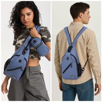 Sac à dos et sac de poitrine multifonctionnel Eastshine 2026 tendance – Étudiant, imperméable, en tissu Oxford, fermeture éclair, grande capacité