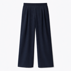 Pantalon large ultra-extensible à taille haute élastique, coupe droite, décontracté, respirant, printemps, dentelle unie, 77% Nylon 23% Spandex - Product Image 4