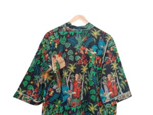 ชุดคลุมอาบน้ำผ้าฝ้ายลายป่าทำมือ - Product Image 3