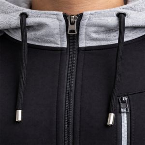 Ensemble de survêtement pour homme avec fermeture éclair intégrale, sweat à capuche et pantalon de jogging, vêtements de sport avec poche contrastante, cordon de serrage personnalisé, confortable - Product Image 6