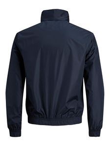 Chaqueta Personalizada para Hombre en Contraste Blanco y Negro, Estilo Urbano Vintage, Chaqueta Cortavientos Oversize con Cremallera de Poliéster - Product Image 2