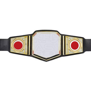 Cinturón de Campeonato de Lucha Libre Profesional con Placas Decorativas de 28 mm, Correa de Cuero Sintético Resistente, Cintura Alta, No Tóxico - Product Image 3