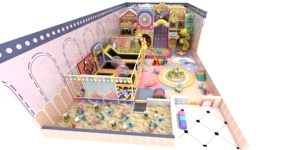 Casa de Juegos Interior de Plástico de Alta Calidad con Piscina de Pelotas, Tobogán y Pared de Escalada para Niños, Equipo de Juegos Comercial - Product Image 5