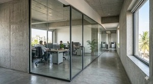 Cloison en aluminium mince de qualité supérieure avec un design minimaliste pour les intérieurs modernes de bureaux, commerciaux et résidentiels - Product Image 3