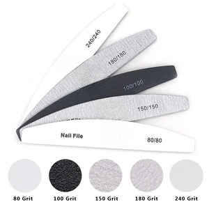 1pc LANGMA Disposable Durable Crystal Glass Double-Sided Nail <b>Files</b> <b>Case</b> Straight Pattern 100 Grit Professional Manicure Tool - Product Image 1