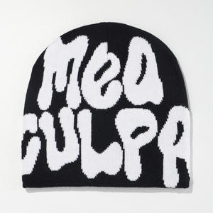 หมวกบีนนี่ถักลายตัวอักษร Jacquard ยี่ห้อ Meo Cuppa สไตล์สตรีทสำหรับผู้ใหญ่ ขนาด 56-58 ซม.  รับผลิตจำนวนน้อย - Product Image 1