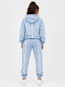 Ensemble de survêtement pour femme de haute qualité, style vintage, tissu en coton, coupe confortable, logo personnalisé, deux pièces - Product Image 2