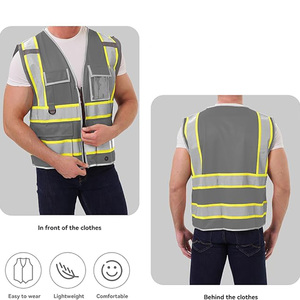 เสื้อกั๊กนิรภัยคุณภาพดี ผ้าโพลีเอสเตอร์ กระเป๋าหน้าทันสมัย ดีไซน์คลาสสิก - Product Image 2