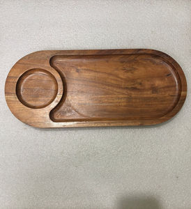 Tabla de cortar de madera natural de Acacia con corteza de árbol Tabla de cortar sostenible Uso en la cocina-Logotipo personalizable Carne Pizza Charcutería - Product Image 6