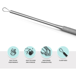 Stainless Steel Ear Wax <b>Removal</b> Tool Set Reusable Ear Cleaning Kit - Product Image 5