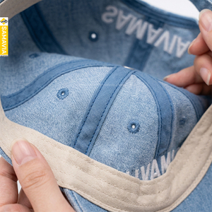 Gorra de Béisbol Casual de Mezclilla Desgastada Samavia, Gorra de 7 Paneles Personalizada para Béisbol y Sóftbol, Venta al Por Mayor - Product Image 6