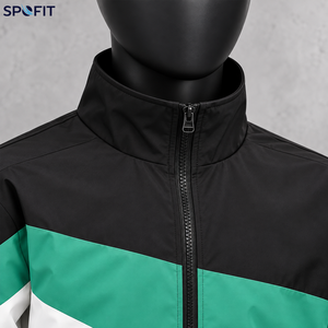 Veste coupe-vent pour homme, col montant, fermeture éclair, style sport, manches longues, avec poches - Product Image 6