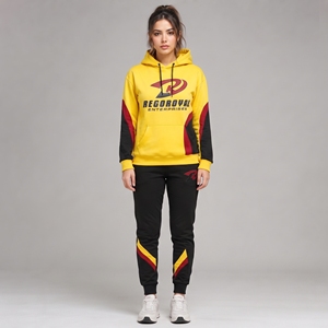 Sudadera con capucha premium para mujer, con estampado puff, diseñada para mayor comodidad en el uso diario, con forro polar acogedor, puños de punto acanalado y un estilo casual elegante. - Product Image 4