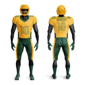 Uniforme de football américain en maille 100% polyester (avec protections) avec logo et emballage personnalisés, taille plus, unisexe - Product Image 4