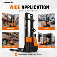 Nouveau chariot élévateur électrique avec capacité de charge de 1500 kg, entraînement hydraulique, alimentation au lithium-ion pour entrepôt et commerce de détail