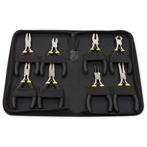 Samroz <b>Silver</b> Jewelry Making Tools Kit with Zipper Case Mini Precision Pliers Beading <b>Wire</b> Cutting Craft Set (8-Piece) - Product Image 6