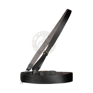 Ceinture décontractée grande taille Sam Browne en cuir de vachette avec boucle en acier, caractéristiques écologiques pour vêtements traditionnels - Product Image 2