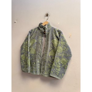 Boho Suzani Quilted <b>Velvet</b> Bomber <b>Jacket</b> with Floral Embroidery Hand Work Wool Lining for Winter <b>Women</b> - Product Image 2