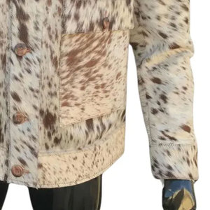 Nouvelle veste en cuir de vache véritable pour homme, design personnalisé 2025, style vintage, vêtement décontracté, manches longues, col montant, automne - Product Image 4