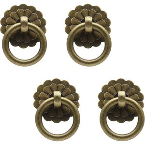 4 tiradores de bronce antiguo estilo vintage para gabinetes de cocina y cajones de armario, tiradores y pomos para muebles - Product Image 1