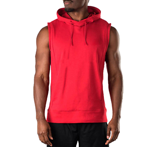 Sudadera con Capucha Personalizada para Hombre, Cómoda, sin Mangas, con Bolsillo Tipo Canguro, 100% Algodón, para Gimnasio y Entrenamiento - Product Image 5