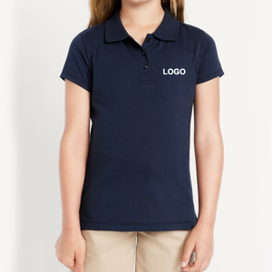 Unisex Kids Short Sleeve High Quality Jersey Fabric Custom Logo <b>White</b> School Uniforms <b>Polo</b> Shirts - Product Image 4