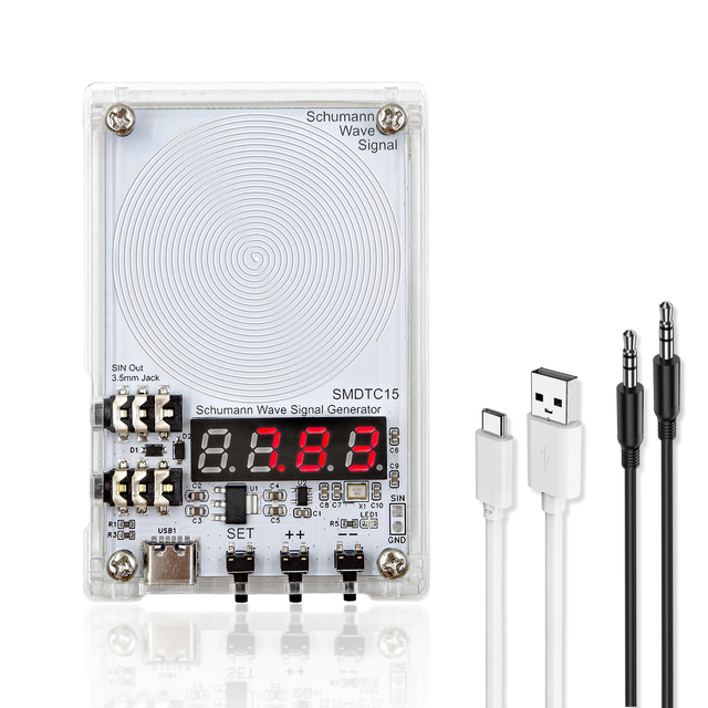 HealPul SMDTC15 USB Powered Schumann Resonance Generator 7.83Hz  Adjustable 0.01Hz to 9999Hz Sine Wave Generator