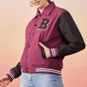 แจ็คเก็ตวาร์ซิตี้ขนแกะสำหรับผู้หญิง สีตามสั่ง ขายส่ง เป็นมิตรกับสิ่งแวดล้อม แห้งเร็ว ระบายอากาศได้ดี - Product Image 3