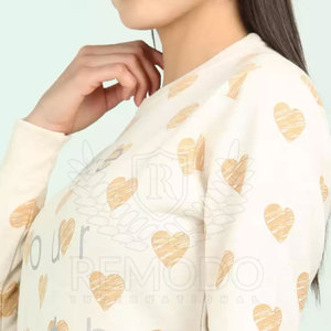 เสื้อสเวตเชิ้ตคอกลมผู้หญิง พิมพ์ลายตามสั่ง ดีไซน์เก๋ ซับเหงื่อ แห้งไว ผลิตจากโพลีเอสเตอร์/คอตตอน สไตล์สตรีทแวร์ ขอบยางยืด แขนยาว - Product Image 4