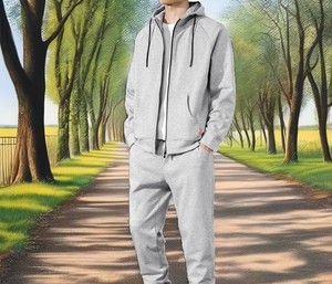 Conjunto Deportivo de Felpa para Hombre, Personalizado, Transpirable, de Otoño, Pantalón Largo y Sudadera, Ropa Deportiva de Algodón, Económico - Product Image 2