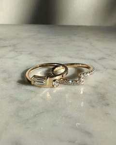 Igi/gia แล็บตัดเพชรวินเทจ14K สีเหลืองแหวนแต่งงาน/งานหมั้นใส่ได้ทั้งชายและหญิงสีขาวทองคุณภาพดีสำหรับงานปาร์ตี้ครบรอบ-คุ้มค่า - Product Image 2