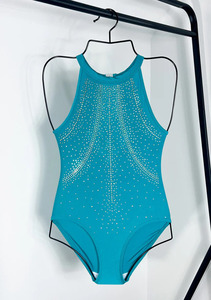 Justaucorps de ballet pour filles CONX, sans manches, avec strass, tenue de danse, vêtements d'entraînement, polyester, élasthanne, une pièce, élastique - Product Image 4