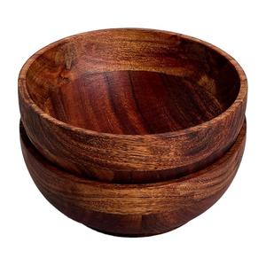 Bol de service en bois à finition naturelle pour les collations et les repas pour les intérieurs modernes et rustiques à bas prix - Product Image 1