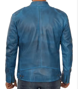 เสื้อแจ็คเก็ตหนังแท้คุณภาพพรีเมียมสำหรับผู้ชาย ฤดูใบไม้ผลิและฤดูใบไม้ร่วง - Product Image 6