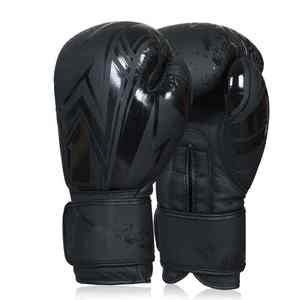 New Design Custom Leather Breathable Boxing Gloves High Quality <b>Hook</b> Loop Closure Custom Logo Heat Printed Low MOQ MMA Gloves - Product Image 1