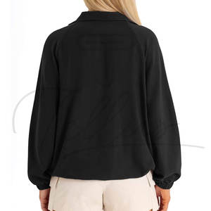 Veste coupe-vent pour femme tendance, en toile personnalisée, imperméable, respirante, couleurs contrastées, manches longues - Product Image 4