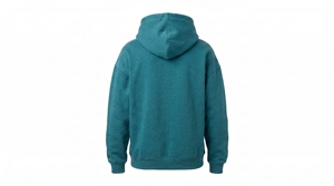 Sudadera con Capucha para Niñas, Color Verde Azulado, 100% Algodón, Felpa, Bolsillo Frontal Grande, Estilo Casual para Otoño - Product Image 2
