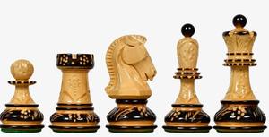 Échecs vintage de Dubrovnik 1950 de qualité supérieure, pièces de 3,7 pouces, finition brûlée et bois de buis, au meilleur prix - Product Image 4