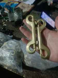 ตะขอเกี่ยวแบบสองหัว, คลิปโลหะแบบกดสองชั้นทำจากสังกะสีผสมเงินสำหรับสายจูงและปลอกคอสุนัข - Product Image 2