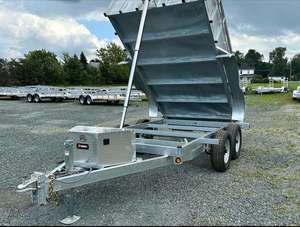 4x4 <b>Farm</b> Dump <b>Trailer</b> Hydraulic Tipping 3 Ton Self Dumping Utility Hauler for Manure Soil and Bulk Material - Product Image 4